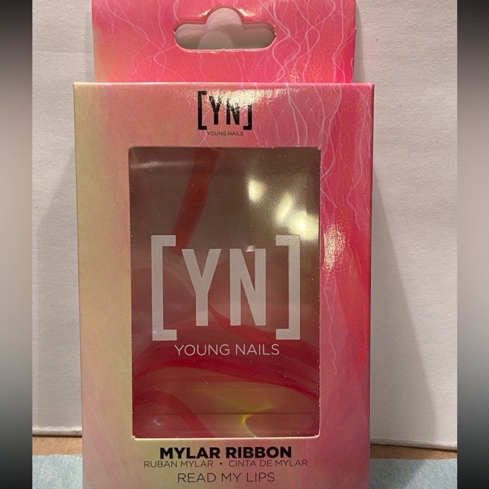Young nails ribbon mylar “read my lips”